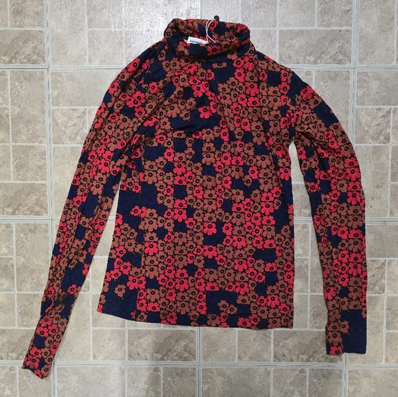 NWD Marimekko Armas Unikko Turtleneck Top Medium